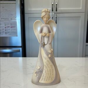 🎄 9” Angel Figure Foundations Enesco 2008 Karen Hahn Hail Mary